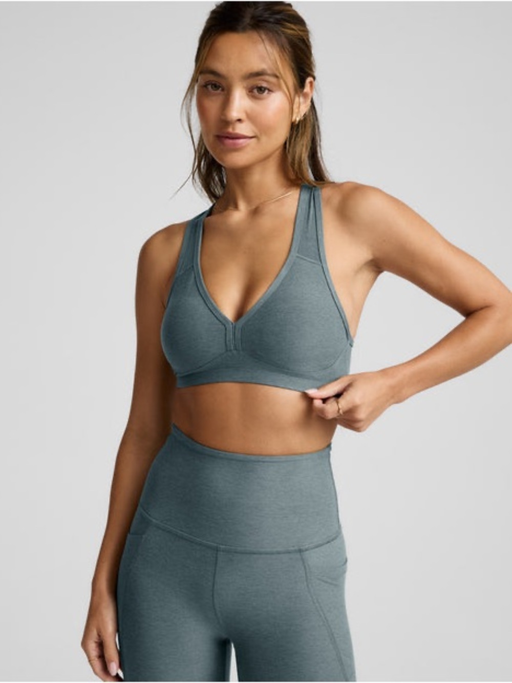 Beyond Yoga Spacedye Bra in Storm Heather Size Medium MSRP $68